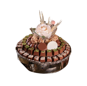 Service à bonbons de luxe moderne en métal argenté fait à la main de qualité supérieure, compatible lave-vaisselle, présentoir à chocolat, restauration hôtelière - Product Image 1