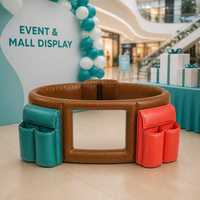 Parc de jeu gonflable personnalisé pour enfants, parc d'activités rond pour bébés, idéal pour la maison, la maternelle, les fêtes d'enfants, la sécurité intérieure et la décoration