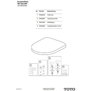 Couvre-siège de toilette TOTO Softclose Slim Design pour MH/MH RP/GP - Product Image 3