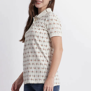 เสื้อโปโลกอล์ฟของผู้หญิงเสื้อโปโลผ้าซับลิเมต100% ผ้าโพลีเอสเตอร์แห้งเร็วเสื้อโปโลสำหรับฤดูร้อน - Product Image 3