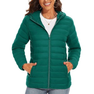Veste en duvet pour femmes à la mode vente en gros manteaux à bulles veste d'hiver pour femmes couleur unie respirant matelassé vestes en duvet d'hiver pour femmes - Product Image 1