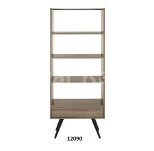 <b>Blue</b> Metal & Wood Hand Painted 5 Tier Etagere <b>Bookcase</b> for Home Library & Study Room - Product Image 6