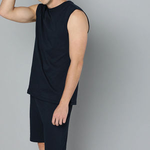 Alta calidad 2025 nueva moda ropa deportiva para hombres conjunto sublimado correr camiseta sin mangas y pantalones cortos para gimnasio Fitness para ropa de verano - Product Image 4