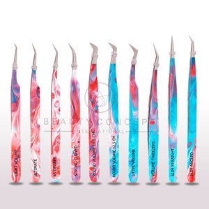 Pinzas para extensión de pestañas, herramienta profesional de acero inoxidable para aplicación de pestañas, para salón de belleza y maquilladores - Product Image 5