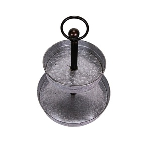 New Trending Classic Design Top Quality Metal Iron Galvanized Cake <b>Stand</b> Handmade <b>Cupcake</b> Display Customized Size Shape Colour - Product Image 3