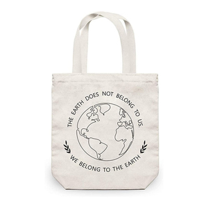 Personnalisé pas cher épais doublé maquette Shopper sac Eco plaine coton fourre-tout réutilisable promotionnel toile sac à provisions avec logo personnalisé - Product Image 4