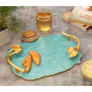 Classic Handmade Design Resin Serving <b>Tray</b> Single Piece for Flat Restaurants & Hotels <b>Dinner</b> Servings - Product Image 5