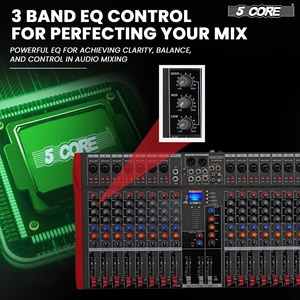 Mezclador de Audio de 5 Canales y 16 Puertos, Equipo de DJ con Bluetooth, Consola de Sonido USB - Product Image 4