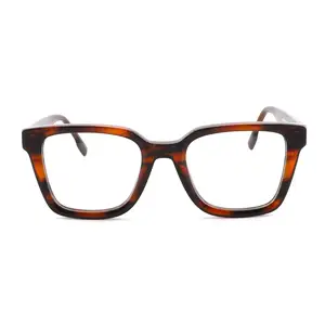 New Luxury High Quality Retro Stylish Fashion Thick Wide Leg Optical Frames Square Acetate Glasses Frames