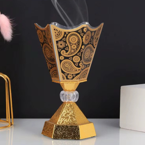 Quemador de Bakhoor Religioso Elegante, Hecho a Mano, Duradero, Orgánico, 100% Natural, de Madera, para Aromatizar el Hogar, Tradicional - Product Image 1