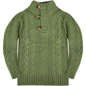Suéter de Punto Grueso de Algodón/Acrílico para Niños, de Alta Calidad, Ecológico, con Cuello de Chal, Estilo Cardigan, para Invierno - Product Image 2