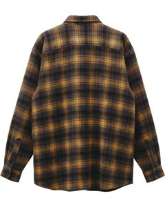 Camisa a Cuadros para Hombre, Manga Larga, Estilo Casual de Franela, Color Amarillo Mostaza y Negro, Fabricante Personalizado, Venta al por Mayor, OEM - Product Image 2