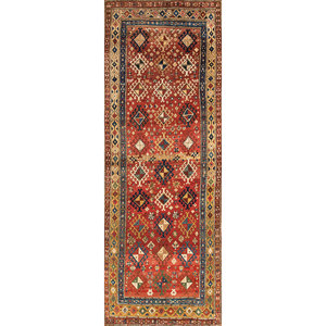 Kiaan Large Area Hand Knotted Wool Rugs <b>Red</b> & Orange with Geometric Kilim Pattern for Home Living Room Hallway Decor-Paem-1433 - Product Image 1