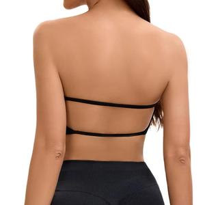 Soutien-gorge de yoga sans fil réglable à double couche pour femmes avec logo avant pour le sport et la salle de sport - Product Image 4