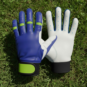 Gants de frappe de baseball professionnels avec logo personnalisé, antidérapants, en cuir véritable, gants de softball, vente en gros, tailles adultes et jeunes, OEM - Product Image 4