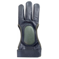 Gants de tir à l'arc en cuir à trois doigts, antidérapants, respirants, pour la chasse en extérieur, coupe-vent, isolés, avec fermeture auto-agrippante