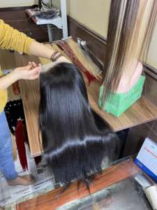 Pelucas de Cabello Humano con Encaje Frontal Transparente HD 13x4 al por Mayor, Pelucas de Cabello Virgen de Vietnam con Encaje Frontal para Mujeres Negras - Product Image 6