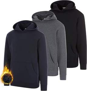 Conjunto de chándal de invierno informal de 2 piezas con logotipo personalizado de talla XL para hombre, Sudadera con capucha de manga larga, pantalones de chándal transpirables de talla grande - Product Image 1