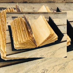 Vintage 7x5 charbon de bois cuir Journal A5 cahier Deckle Edge école utiliser Wiccan sort livre avec troisième oeil pierre Triple lune - Product Image 4