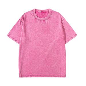 เสื้อยืดโอเวอร์ไซส์สไตล์วินเทจผ้าคอตตอนฟอกสี100% ขนาดใหญ่เสื้อฮิปฮอปทรงบ็อกซี่พอดีตัวสไตล์ใหม่ - Product Image 1