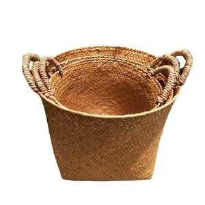 Meilleure vente, paniers de rangement en jonc de mer de haute qualité, vente en gros de décoration intérieure fabriquée au Vietnam, ressemblance avec des jacinthes d'eau - Product Image 4