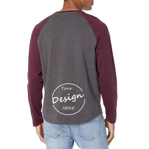 T-shirts pour hommes à manches raglan de concepteur OEM | Fabricant de t-shirts à manches longues avec boutons en patchwork de haute qualité sur ZOHAN CREATIONS - Product Image 3