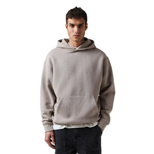Pull en molleton surdimensionné pour homme en coton 100% de qualité supérieure, manches longues, streetwear, imprimé en relief, lavage à l'acide - Product Image 1