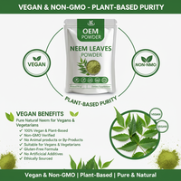 Bubuk Daun Neem Bahan Baku Herbal Murni Berkualitas Tinggi Grosir untuk Suplemen Makanan