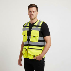 เสื้อกั๊กนิรภัยแบบมีไฟ LED กันน้ำ ผ้าคุณภาพสูง ทนทาน สะท้อนแสงได้ดี ได้มาตรฐาน ANSI Class 1 และ EN ISO 20471 Class 2  รับสั่งทำตามแบบ - Product Image 5