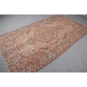 Tapis, 4,6x8,4 pieds, tapis vintage, tapis persan orange en laine - Product Image 4