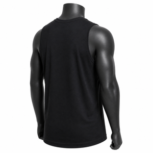 Camiseta Deportiva Personalizada para Hombre, Negra, Sin Mangas, Transpirable, para Gimnasio, Ropa Deportiva, Proveedor Mayorista OEM - Product Image 6