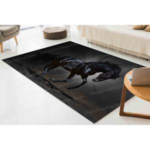Alfombra con Estampado de Caballo Negro - Alfombra Moderna para Interiores, Oficina, Estilo Loft, Alfombra de Animales, Alfombra Gobelino - Product Image 4