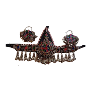 Customized Beautiful Design Copper Zircon Afghan Vintage Jewelry Adults High Quality Kuchi Jewellery Sets Wedding Party Gifts - Product Image 2