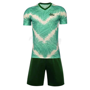 ชุดฟุตบอลผู้ชายสำหรับผู้ใหญ่ - ปรับแต่งชื่อทีมและลายพิมพ์ได้ แห้งเร็ว ระบายอากาศได้ดี ผลิตจากโพลีเอสเตอร์ 100% แขนสั้น ดีไซน์โอเวอร์ไซส์ - Product Image 2