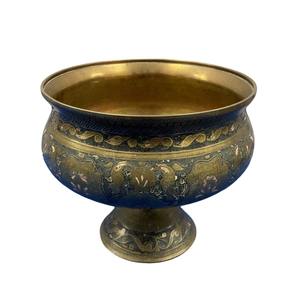 High Quality Brass <b>Pedestal</b> Bowl With Engraving Polish Finished For Kitchen Tabletop Serving Bowl Dinnerware Bowl - Product Image 1