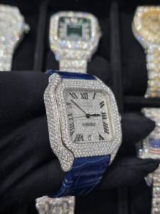 Reloj Analógico de Lujo para Hombre al por Mayor, Movimiento Mecánico Automático, Caja de Acero Inoxidable, Moissanita Completa, Logotipo Personalizado, Estilo Hip Hop - Product Image 3