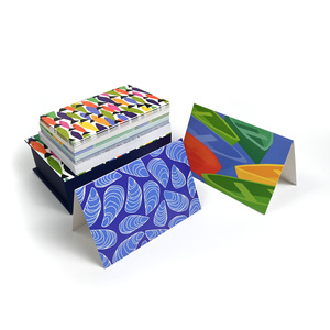 Tùy Chỉnh Gấp Thiệp Chúc Mừng Màu Xanh Cảm Ơn Bạn Thẻ In Đa-Mô Hình Cảm Ơn Bạn Thẻ Thiết Lập Với Hộp Và Phong Bì - Product Image 2