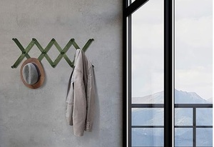 Expandable Wooden Coat <b>Rack</b> Hanger Accordion Wall Mounted Pine Wood Hooks Handmade Vintage Expanding for Hats Bags & Rooms - Product Image 5