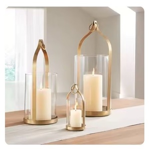 Nueva Linterna Colgante Votiva de Vidrio y Metal para Decoración del Hogar, Linterna para Velas Colgante a Bajo Precio - Product Image 4