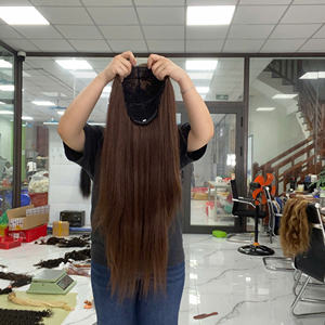 Perruque en cheveux humains à lacet complète non traités 100% cuticule alignée cheveux vietnamiens bruts vierges naturels ondulés transparents - Product Image 2