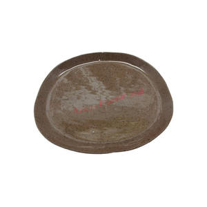 Plateau de service en métal brun personnalisable de haute qualité vaisselle décorative et articles de service - Product Image 1