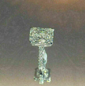 Anillo de boda de corte redondo Vintage para mujer, Plata de Ley curvada y diamante de moissanita para fiestas, exportación directa desde la India - Product Image 2