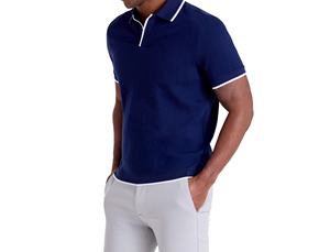 เสื้อโปโลผู้ชาย ผ้าสแปนเด็กซ์ แบบเรียบ สำหรับออกแบบเอง เสื้อโปโลออกแบบสำหรับเล่นกอล์ฟ เสื้อยืดโปโลเรียบสำหรับผู้ชาย ไซส์ใหญ่ ขายส่ง - Product Image 4