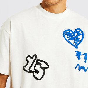 T-shirt Homme Oversize Personnalisé avec Logo Imprimé en Relief, 100% Coton, Manches Courtes, Tissu Tricoté Respirant à Séchage Rapide, Tailles Fortes - Product Image 6