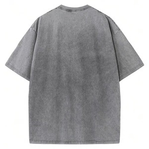 ผู้ผลิตเสื้อยืดคอตตอนทรงเฮฟวี่เวทสำหรับผู้ชาย ล้างสีแบบแอซิดวอช รับผลิตจำนวนมาก คุณภาพส่งออก เสื้อยืดทรงดรอปโชว์เดอร์ ล้างสีแบบแอซิดวอช - Product Image 2
