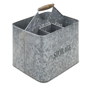 ที่ใส่แคดดี้เครื่องใช้ในครัวที่ใส่ช้อนส้อมโลหะทำจากกัลวาไนซ์สไตล์ดั้งเดิม - Product Image 2