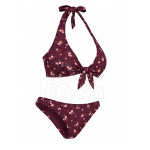Hermoso Conjunto de Bikini de Dos Piezas para Mujer, Traje de Baño con Braguita de Corte Alto, Diseño Personalizado, Tela Elástica, para Piscina, Playa y Vacaciones - Product Image 3