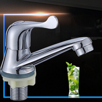 Robinetterie sanitaire pour salle de bain : Robinet de lavabo monotrou à eau froide, mitigeurs