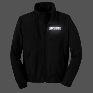 เสื้อแจ็คเก็ตยามรักษาความปลอดภัยคุณภาพสูงปี 2026 สีดำ พร้อมโลโก้สะท้อนแสง น้ำหนักเบา ผ้าฟลีซ ชุดยูนิฟอร์มสำหรับทำงาน รับผลิตแบบ OEM - Product Image 3