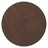 Salon maison moderne forme ronde haut riche finition noyer massif piédestal en bois de mangue Base en bois Table basse d'aspect contemporain